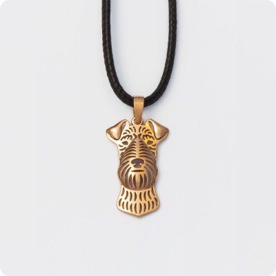 Кулон Эрдельтерьер из золота