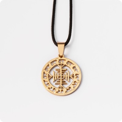 Агисхьяльм накопления Личной Силы в Солнечном круге из золота