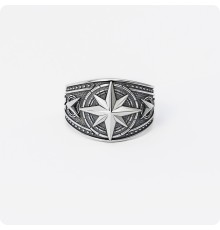 Кольцо Роза Ветров из серебра