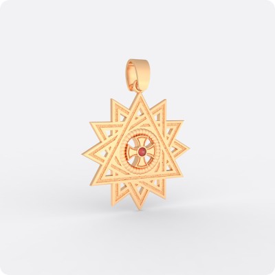 Звезда Эрцгаммы из золота с камнем