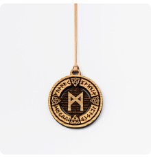 Руна Манназ в руническом круге из дерева (Внутренний помощник)