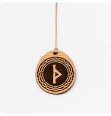 Руна Турисаз (Турус) из дерева Ясеня (Шип Великана Турса)