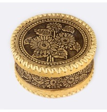 Берестяная шкатулка для оберегов - Подсолнух (большая)