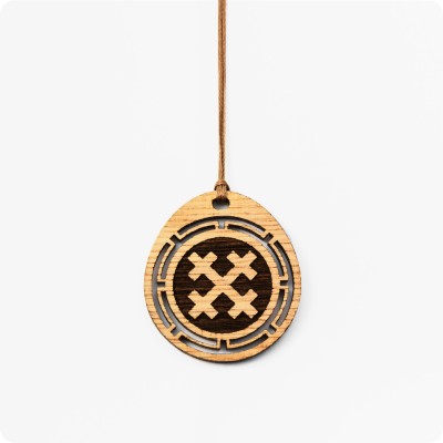 Оберег Крест Мары (Марены) из дерева Дуба