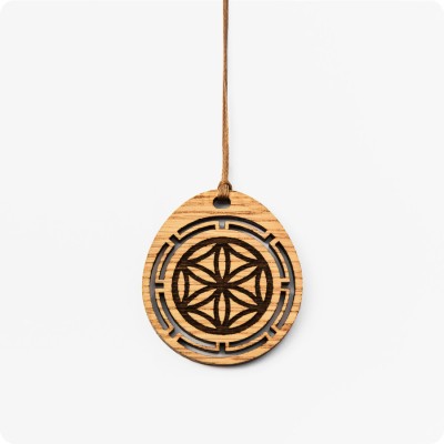 Оберег Цветок Жизни (Цветок Афродиты) из дерева Дуба