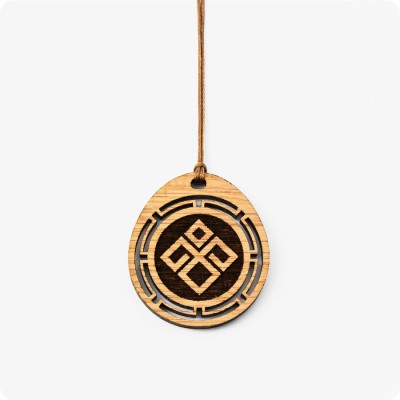 Оберег Даждьбог из дерева Дуба