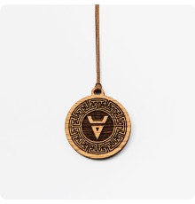 Оберег символ Велеса (Волоса) из дерева