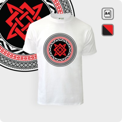 Футболка со Звездой Руси (Квадрат Сварога) - К.1860-01