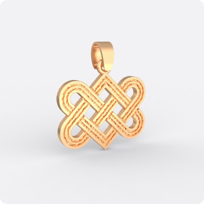 Амулет - Переплетенные сердца из золота