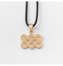 Амулет - Переплетенные сердца из золота