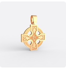 Равносторонний кельтский крест из золота (ks-217)