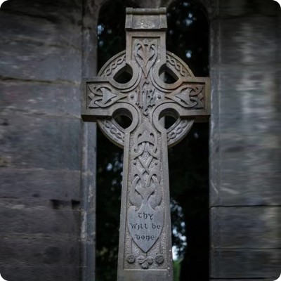 Кельтский крест из серебра (ks-216)