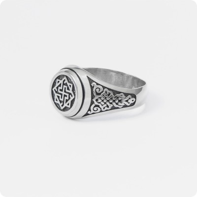 Кольцо с оберегом Валькирия из серебра