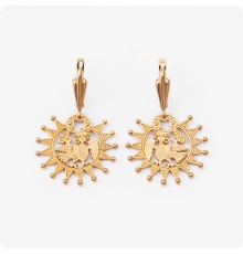 Серьги из золота - Птица Гамаюн