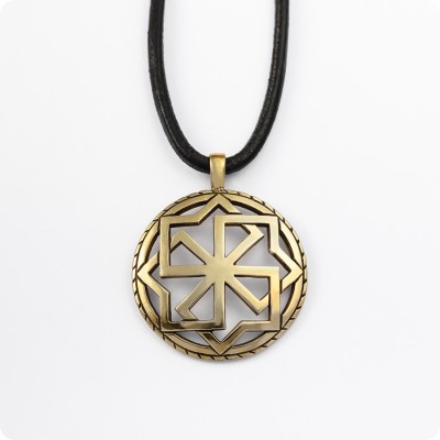 Оберег Молвинец из латуни в круге