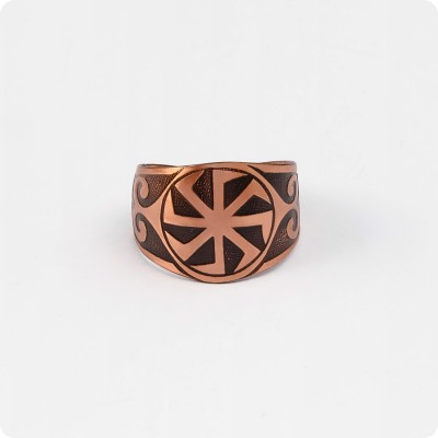 Кольцо с оберегом Коловрат из Латуни или Меди