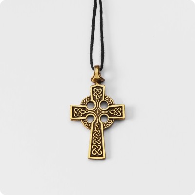 Кельтский крест из латуни