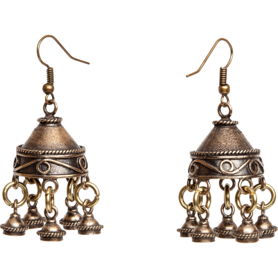 Серьги шумящие - Волшебный колокольчик из Латуни