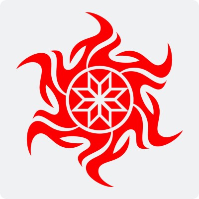 Наклейка с Оберегом Алатырь Звезда