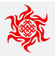 Наклейка с Оберегом Символ Белобога