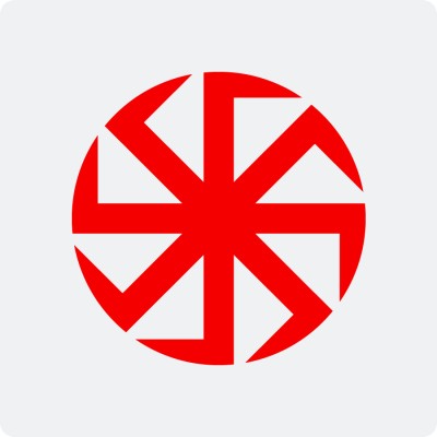 Наклейка с Оберегом Коловрат без круга (осолонь)