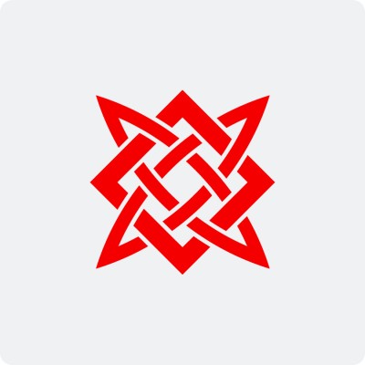 Наклейка с Оберегом Звезда Руси (Квадрат Сварога)