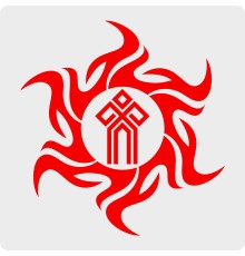 Наклейка - оберег Чур в солнце