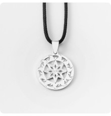 Оберег Алатырь из серебра в Солнечном круге