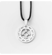 Оберег Целебник из серебра в Солнечном Круге