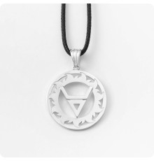 Оберег Символ Велеса (Волоса) из серебра в Солнечном Круге