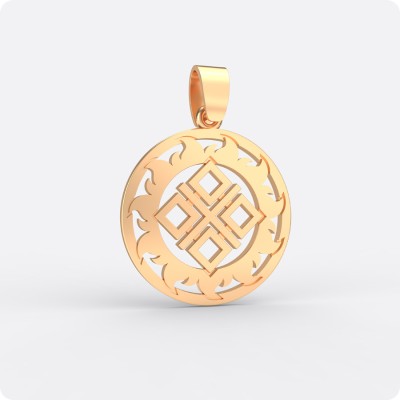 Оберег Макошь (Мокошь) из золота в Солнечном Круге