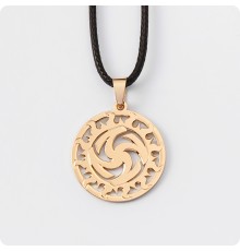 Оберег Вайга (Символ Тары) из золота в Солнечном круге