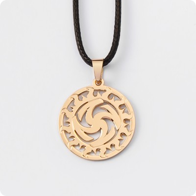 Оберег Вайга (Символ Тары) из золота в Солнечном круге