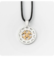 Оберег Свадебник из серебра с золотом в Солнечном Круге