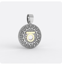 Сварожий круг с чертогом Медведя (серебро с золотом)