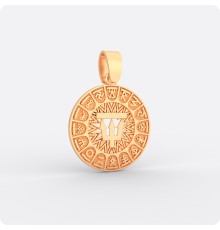 Сварожий круг с чертогом Ворона из золота