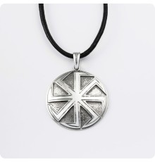 Оберег Коловрат из серебра в Два уровня