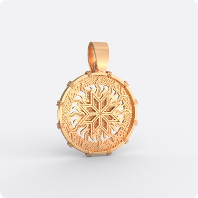 Алатырь с Солнцем из золота