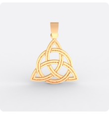 Оберег Триглав из золота