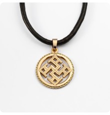 Оберег Духовная сила из золота в круге