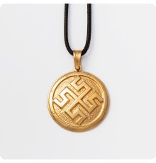 Оберег Боговник из золота в Два уровня