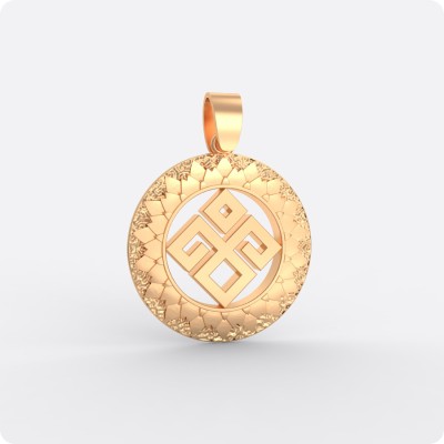 Оберег Даждьбог из золота (Горыныч)