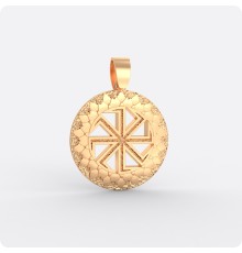 Оберег Коловрат из золота (Горыныч)