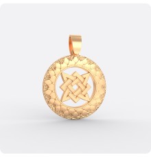 Оберег Звезда Руси (Квадрат Сварога) из золота (Горыныч)