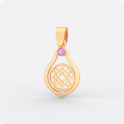 Оберег Звезда Лады-богородицы из золота с камнем (капелька)