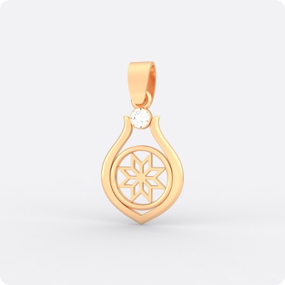 Оберег Алатырь из золота с камнем (капелька)