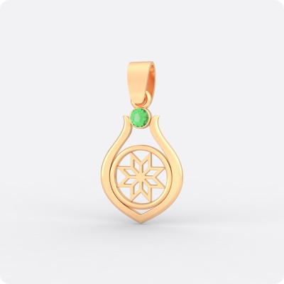 Оберег Алатырь из золота с камнем (капелька)