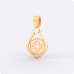 Оберег Репейник счастья из золота с камнем (капелька)