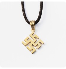 Оберег Цветок Папоротника из золота (малый)