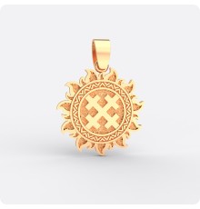 Оберег Крест Мары (Марены) из золота в Ярило